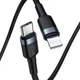 Кабель Baseus Cafule Type-C to Lightning PD 18 W 1 м CATLKLF-G1 Black-Grey (CATLKLF-G1) - изображение 3