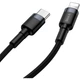 Кабель Baseus Cafule Type-C to Lightning PD 18 W 1 м CATLKLF-G1 Black-Grey (CATLKLF-G1) - изображение 5