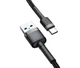 Кабель Baseus Cafule Cable USB for Type-C 3A 1 м Gray/Black (CATKLF-BG1) - зображення 2