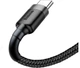 Кабель Baseus Cafule Cable USB for Type-C 3A 1 м Gray/Black (CATKLF-BG1) - зображення 5