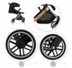 Коляска прогулочная Momi Summer Baby Dynamic Estelle летняя одинарные прорезиненные колеса Черный с коричневым (Momi) - изображение 6