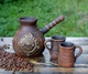 Джезва гончарна Coffee Кава 500 мл червона глина з чашечками + розсікач - зображення 1