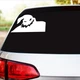 Наклейка на Авто / Мото / Витрину на Стекло Кузов "Привидение Ghost новогодняя Новый год" белый цвет - изображение 3