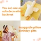 Плюшевая мягкая игрушка-подушка Гусь тренды TikTok декор для детской комнаты подарок на день рождения 50см - изображение 3