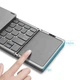 Бездротова клавіатура ENG,RU,UKR складна з тачпадом B089T Bluetooth Foldable Keyboard dark gray - зображення 9