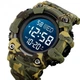 Часы Skmei Kamo Green Camouflage Будильник Дата День тижня Місяць Другий часовий пояс Підсвічування Секундомір Таймер Тактичний годинник - изображение 2