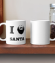 Чашка Керамическая Кружка с принтом I love Santa Люблю Санту Белая 330 мл - изображение 2