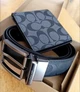 Набор кошелек и пояс ремень мужской Coach на подарок 120 см + 7 см пряжка (338592) - изображение 5