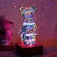 3D лампа Хрустальный Мишка Фейерверк Медведь Bearbick декоративный стеклянный ночник светодиодный светильник 16 цветов LED на аккумуляторе - изображение 10