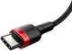 Кабель Baseus Cafule PD2.0 100W flash charging USB for Type-C cable (20V 5A)2 m Red+Black (CATKLF-AL91) - зображення 3