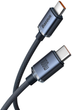 Kabel Baseus Crystal Shine Series Fast Charging Data Cable Type-C to Type-C 100W 1.2 m Czarny (CAJY000601) - obraz 2