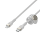 Кабель Belkin BRAIDED SILICONE USB-C - Lightning 1 м White (CAA011bt1MWH) - зображення 2