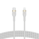 Кабель Belkin BRAIDED SILICONE USB-C - Lightning 1 м White (CAA011bt1MWH) - зображення 3