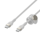 Кабель Belkin BRAIDED SILICONE USB-C - USB-C 1 м White (CAB011bt1MWH) - зображення 2