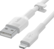 Кабель Belkin SILICONE USB-A - Lightning 1 м White (CAA008bt1MWH) - зображення 1