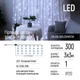 Світлодіодна гірлянда СolorWay штора завіса (водоспад) 3x3м 300LED 220В холодний білий CW-GW-300L33VWFCW - зображення 3