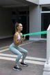 Лента-эспандер для фитнеса и реабилитации U-powex Fitness band 0.5 мм 9.1 кг Green (UP_1007_Green) - изображение 6