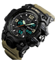 Наручные мужские часы Skmei 1155BKH с подсветкой 5 АТМ Khaki-Black (7_01109) - изображение 4
