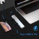 Мультифункциональный USB-хаб 8 в 1, универсальный адаптер, концентратор с входом Type-C, кардридер, HDMI/HDTV+PD+USB-C+SD+TF+RJ45, 3309753 - изображение 7