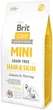 Сухой корм для взрослых собак миниатюрных пород Brit Care Mini Grain Free Hair & Skin 7 кг (8595602520244) - изображение 1