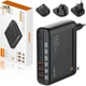 Сетевое зарядное устройство для телефона, ноутбука GaN 140W с дисплеем на 6 портов 3USB-C + 3USB-A + кабель 1.5 метра Ldnio Super Fast Charger Black - изображение 1