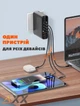 Сетевое зарядное устройство для телефона, ноутбука GaN 140W с дисплеем на 6 портов 3USB-C + 3USB-A + кабель 1.5 метра Ldnio Super Fast Charger Black - изображение 7