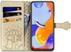 Чохол Embossed Cat and Dog для Xiaomi Redmi Note 11 / Note 11S книжка шкіра PU золотистий - зображення 2