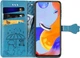 Чохол Embossed Cat and Dog для Xiaomi Redmi Note 11 / Note 11S шкіра PU блакитний - зображення 2