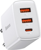 Ładowarka sieciowa Baseus Compact Quick Charger 2U + C 30W EU Biały (CCXJ-E02) - obraz 3