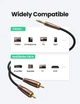 Кабель аудіо Ugreen 3.5 mm to 2RCA HiFi в тканинному обплетенні 3М Black (AV170) - зображення 2