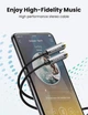 Кабель аудіо AUX Ugreen 3.5 mm стерео спліттер 20CM Black (AV123) - зображення 3