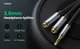 Кабель аудіо AUX Ugreen 3.5 mm стерео спліттер 20CM Black (AV123) - зображення 8