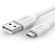 Кабель зарядний Ugreen Micro USB 2.0 5V2.4A 0.25M White (US289) - зображення 3