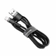 Кабель зарядний Baseus Cafule Cable USB to Lightning 2.4A 1m Grey Black (CALKLF-BG1) - зображення 11