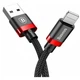 Кабель зарядный Baseus Cafule Cable USB to Lightning 2.4A 1m Red Black (CALKLF-B19) - изображение 11