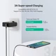 Кабель зарядний Ugreen Type-C 3A double 90° з алюмінієвим корпусом та нейлоновою оплеткою 2М (US284) - зображення 13