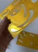 Настенные часы DIY с зеркальным 3D эффектом "Coffee mini" золото - бескаркасные настенные 3Д часы, самоклеящиеся 38 х 38 см (1013316) - изображение 7