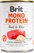 Влажный корм для собак Brit Mono Protein с говядиной и рисом 400 г (8595602529735) - изображение 1