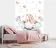 Флизелиновые детские фотообои для стен 206x275 см Пастель Для маленькой девочки Единорог на облачке (13632VEA)+клей - изображение 1