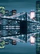 Флизелиновые фотообои город 184x254 см Нью-Йоркский мост ночью (3022V4A)+клей - изображение 2