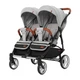 Прогулянкова коляска для двійні з дощовиком Carrello New Connect Len Rock Gray (CRL-5502) - зображення 1