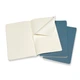 3 блокноти Moleskine Cahier середніх блакитних 8058647629629 - изображение 4