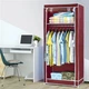 Шкаф тканевый раскладной Stenson 75х45х150 см R30899 wine red Бордовый - изображение 2