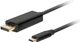 Kabel Lanberg USB-C do DisplayPort 4 K / 60 Hz 0.5 m Czarny (CA-CMDP-10CU-0005-BK) - obraz 1