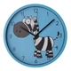 Настенные часы Optima Little Zebra Зебрёнок круглые голубые (О52106) - изображение 1