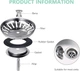 Універсальна клапан/сітка/накладка для сифона кухонної мийки DISFACT KSPS-PRO (83mm) 2 рівня висоти - зображення 9