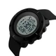 Годинник наручний чоловічий SKMEI 1213BK BLACK BIG SIZE, годинник тактичний протиударний. Колір: чорний - зображення 3