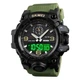 Часы наручные мужские SKMEI 1586AG ARMY GREEN, мужские армейские водостойкие тактические. Цвет: зеленый - изображение 3