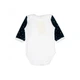 Бодик белый с черными рукавами в маленькую звезду Little stars MISHKA 1434 Размер 80 - изображение 2