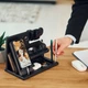 Настольный органайзер подставка с крючком Модифицированная Teslyar для телефона наушников часов Черный (PP0007) - изображение 8